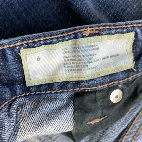 Ann Taylor Loft Flare Dark Blue Denim Jeans 6 - Picture 9 of 10